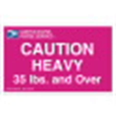 Caution Heavy Sticker Labels USPS