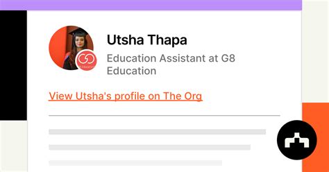 Utsha Thapa - Education Assistant at G8 Education | The Org