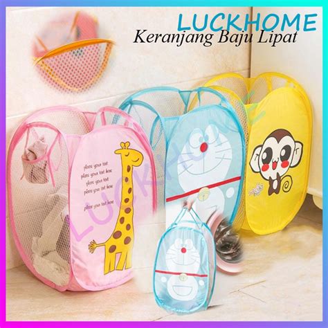 Jual Keranjang Baju Kotor Lipat Karakter Laundry Bag Keranjang Baju