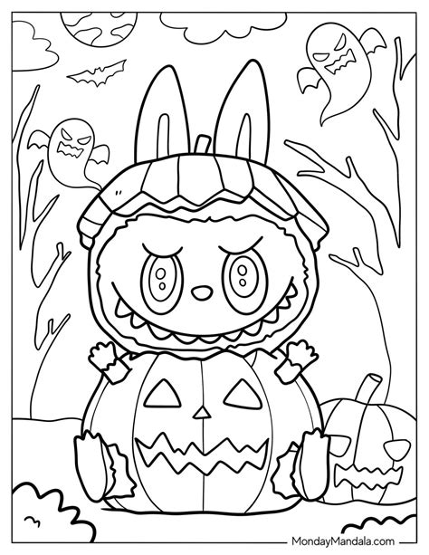 labubu printable coloring pages 4