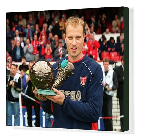 Print Of Dennis Bergkamp With The Itv Goal Of The Season Award For His