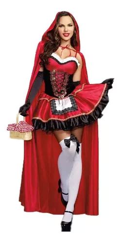 Disfraz De Caperucita Roja Para Mujer Elegante Cosplay De H Cuotas