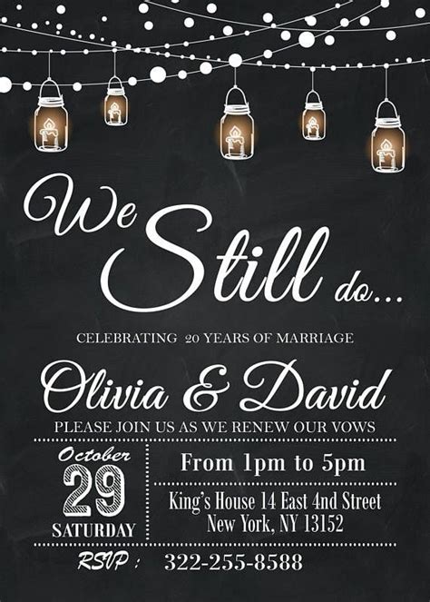 Editable We Still Do Invite Vow Renewal Invitation Wedding Etsy Vow