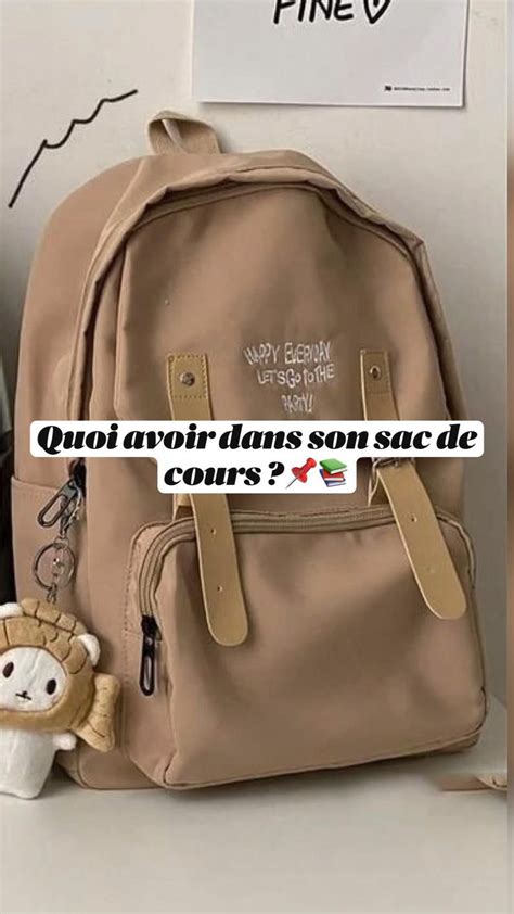 Quoi Avoir Dans Son Sac De Cours Sac De Cours Sac College Sac