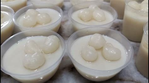 布丁 龙眼豆奶布丁 Pudding Longan Soya Milk Pudding Youtube