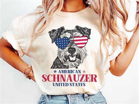 American Schnauzer Th Of July Shirt Funny Patriotic Schnauzer Shirt