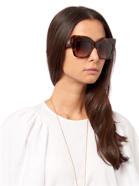 Lyst Max Mara Gem Sunglasses In Brown