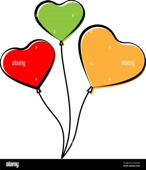 Balloon Helium Filled Balloon In Red Green Blue Color Vector Art