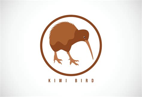 Kiwi Bird In A Circle Kiwi Bird Logo Design Template Vector