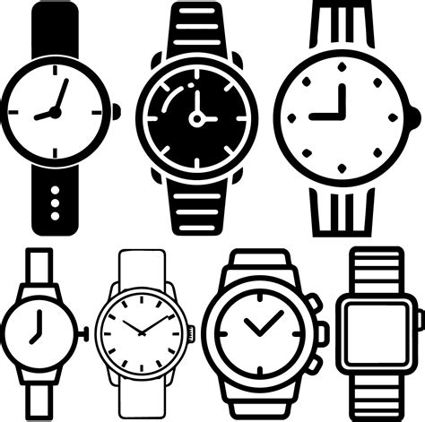 watch outline element design for templates. 43629192 Vector Art at Vecteezy