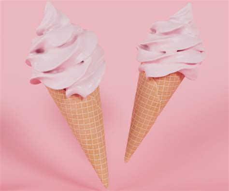 artstation soft serve ice cream fbx textures game assets