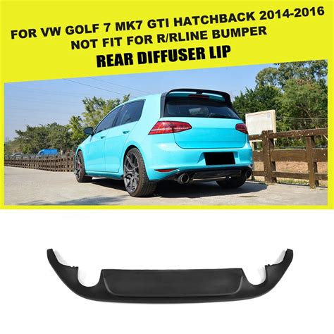 PU Car Rear Diffuser Lip Bumper Protector For VW GOLF 7 MK7 GTI