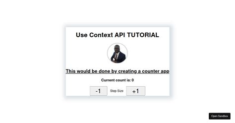 Counter App With Context Api Codesandbox