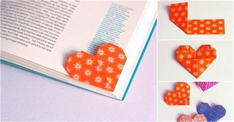 Diy Cute Origami Heart Shaped Bookmark