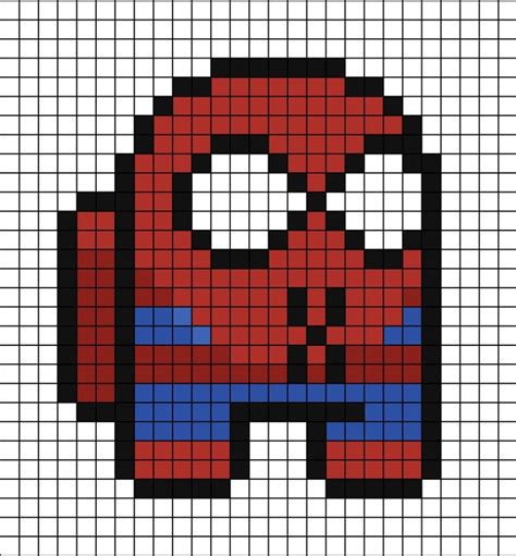 Spiderman Impostor Pixel Art Dibujos fáciles Dibujitos sencillos