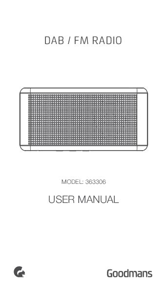 Goodmans Dab Fm Radio User Manual How To Switch Modes Program