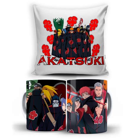 Kit Almofada Caneca Akatsuki Mundo Naruto No Shoptime