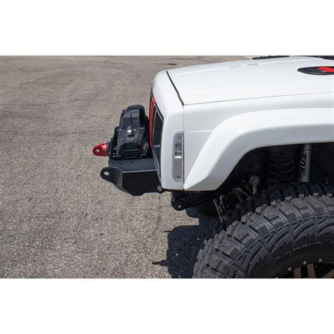 Jcr Offroad Mauler Front Winch Bumper In Black Finish With Stinger Grill Guard For 84 01 Jeep