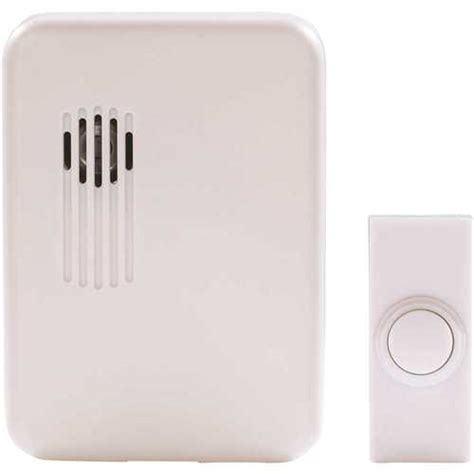 Hampton Bay Hb 7738 03 Wireless Battery Operated Door Bell Kit With 1 Push Button In White Buy Now