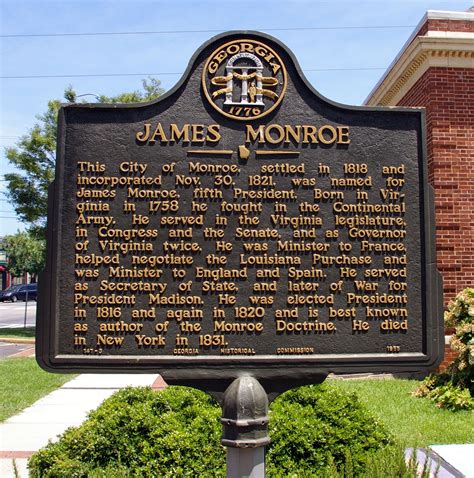 Marker Monday: James Monroe - Georgia Historical Society