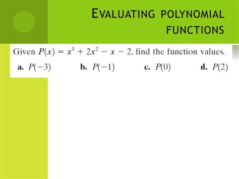 Ppt 51 Addition And Subtraction Of Polynomials And Polynomial