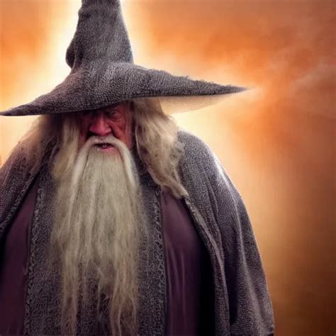 Obese Gandalf Wearing A Headset Yelling At His Monitor Stable Diffusion