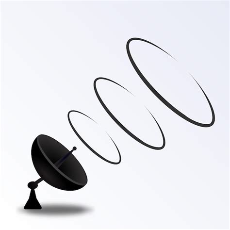 Silhouette D Antenne Parabolique Antenne Satellite 3d Abstraite Avec