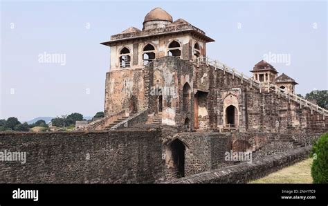 View Of Jahaz Mahal Shaped Like A Ship Built During The Reign Of Mandu