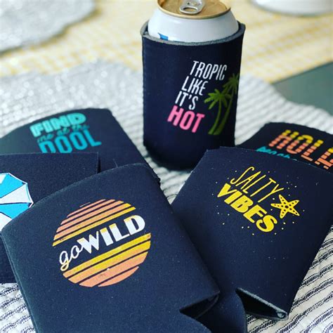 How to Make Personalized Can Koozies - Create and Babble