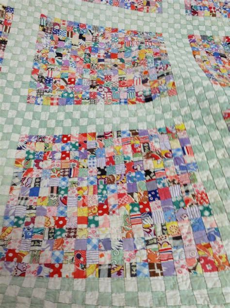 Vintage Postage Stamp Quilt 1 Squares Photo By Norma Whaley