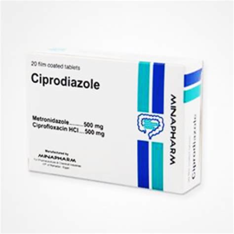 Ciprodiazole 500 500 Mg Ciprofloxacin Metronidazole 20 Film Coated Tablets