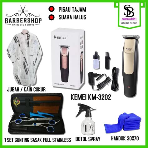 Jual Mesin Cukur Rambut Cas KEMEI KM 3202 Rechargeable Cordless Hair