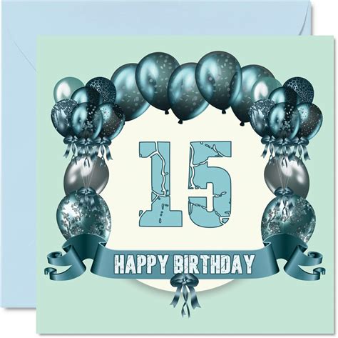 Fun 15th Birthday Cards For Boys Birthday Balloons