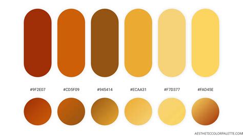 Yellow Color Palettes Aesthetic Color Palette