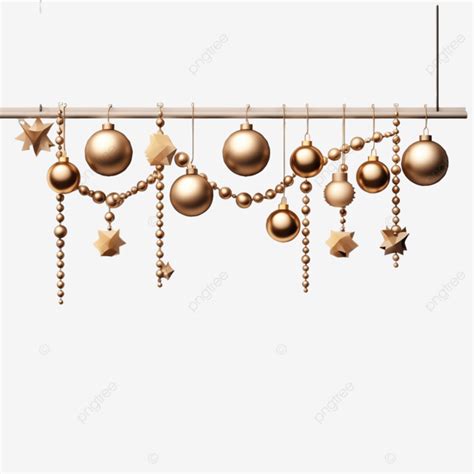 3d Champagne Glasses With Bronze Baubles Hang Lighting Garland