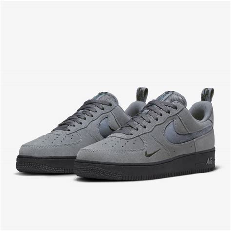 Nike Air Force 1 07 Lv8 Reflective Swoosh Cool Grey Cool Grey Black Cool Grey Men Us 8 13