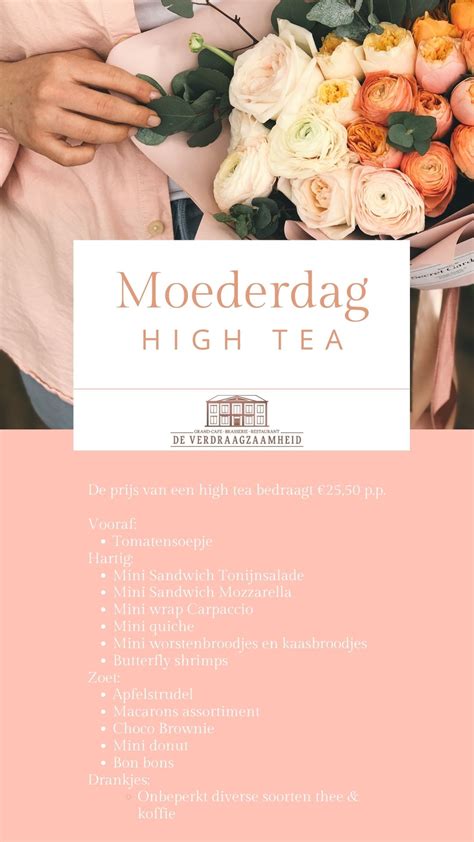 Moederdag High Tea Grand Caf Brasserie Restaurant De