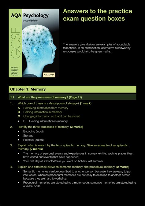 Solution Aqa Gcse Psychology Revision Booklet Studypool