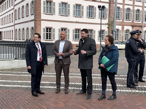 Innenminister Poseck Im Rahmen Der Innenstadtoffensive Des Landes