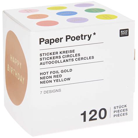 Paper Poetry Sticker Formen Cm St Ck Auf Der Rolle