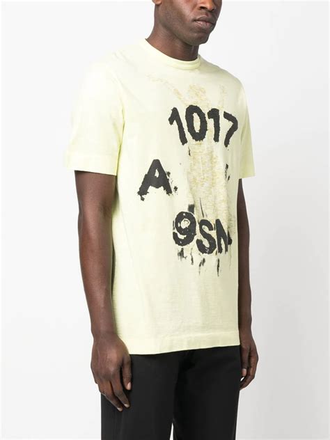 1017 Alyx 9sm S S Graphic T Shirt Washed Out Yellow Garmentory