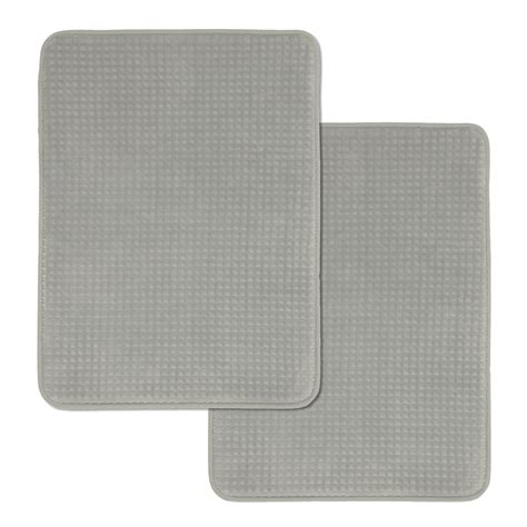 Pk Mainstays Memory Foam Bath Mat Set Soft Silver X