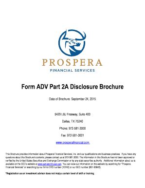 Fillable Online Form Adv Part A Disclosure Brochure Fax Email Print