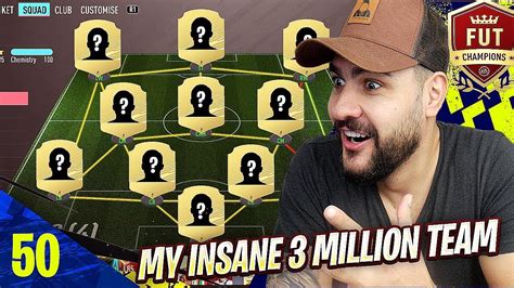 Fifa My New Insane Million Coins Team For Fut Champions In