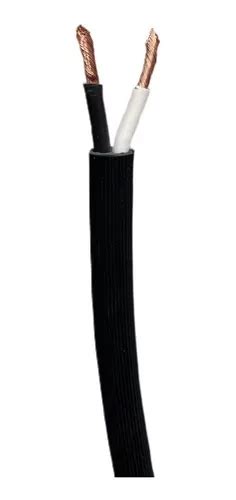 Cable Uso Rudo 2x10 Rollo 40m Negro Cca Exterior Reforzado