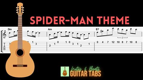 Spider Man Theme Guitar Tab Youtube