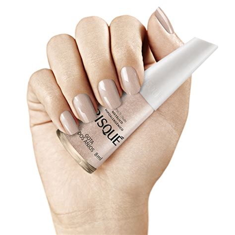 Esmalte Risqué Nude Metálico Gota dos Anjos 8ml loja do