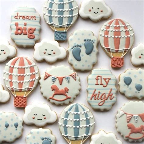 216 Best Images About Hot Air Balloon Cookies On Pinterest Summer Cookies Baby Shower Cookies