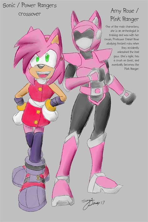 Artstation Sonic X Power Rangers Amy Rosepink Ranger