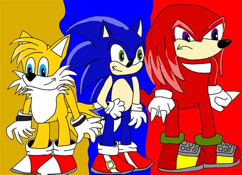 Sonic tails and knuckles by Theredsus on DeviantArt